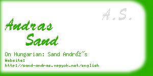 andras sand business card